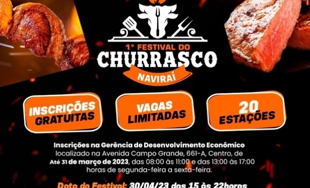 Inscries para o 1 Festival do Churrasco de Navira so prorrogadas at 31 de maro