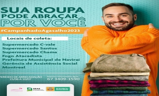 Assistncia Social da Prefeitura promove a Campanha do Agasalho 2023